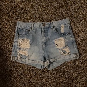 Forever21 high waisted denim shorts